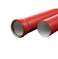 110 PP Kabelrør glatt rød 6meter