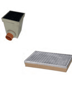 Gardskum m/rist B125 komplett med sandfangsbotte. o110 utlop.