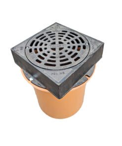 315 Firkantet Ramme og Ristlokk m/lås 3 Tonn, inkl. Teleskoprør