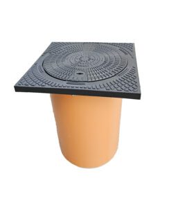 315 Firkantet Ramme m/Lokk A15 Kompositt inkl. Teleskoprør H=500