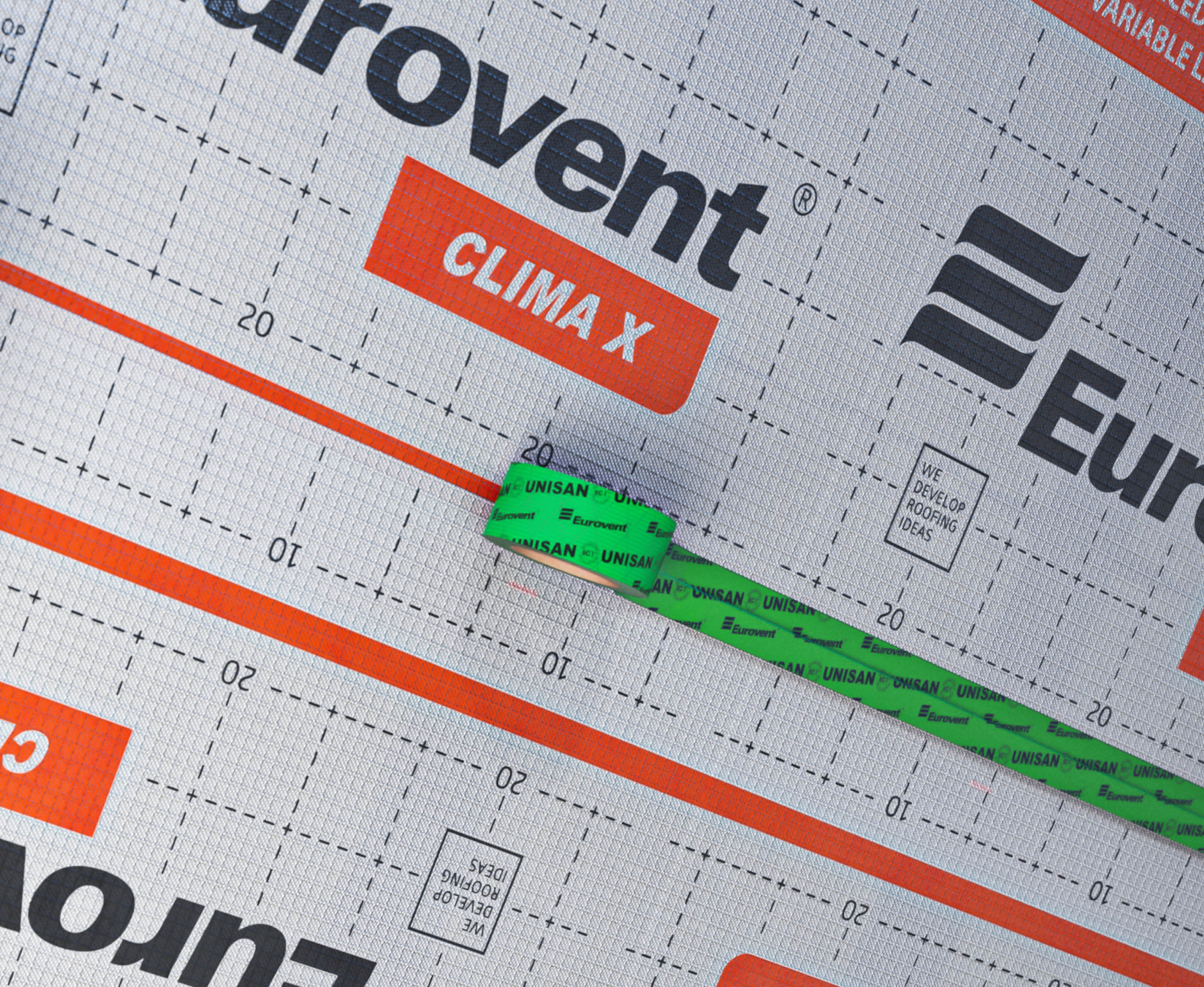 Eurovent UNISAN | 60 mm × 25 m – universalt montasjetape (phA / EC1 Plus) - Bilde 2
